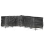 Fundas muebles jardín forma de L 2 uds 18 ojales 220x285x80 cm