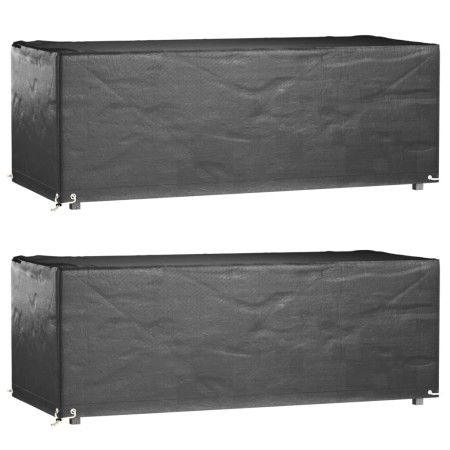 Gartenmöbelabdeckungen 2 Einheiten 8 Ösen rechteckig 192x82x65 cm von vidaXL, Abdeckungen für Gartenmöbel - Ref: Foro24-31553...