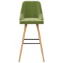Taburetes de cocina 2 uds terciopelo verde claro