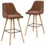 Taburetes de cocina 2 unidades terciopelo marrón