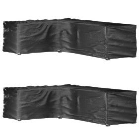 L-förmige Gartenmöbelabdeckungen 2 Stück 16 Ösen 210x260x80 cm von vidaXL, Abdeckungen für Gartenmöbel - Ref: Foro24-3155379,...