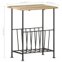 Revistero madera maciza de mango y acero 40x30x50 cm de vidaXL, Revisteros - Ref: Foro24-286465, Precio: 100,09 €, Descuento: %