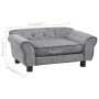 Gray plush dog sofa 72x45x30 cm by vidaXL, Beds for dogs - Ref: Foro24-170951, Price: 90,23 €, Discount: %