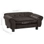 Sofá para perro felpa marrón 72x45x30 cm de vidaXL, Camas para perros - Ref: Foro24-170952, Precio: 97,33 €, Descuento: %