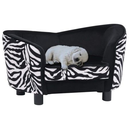 Schwarzes Plüsch-Hundesofa 68x38x38 cm von vidaXL, Betten für Hunde - Ref: Foro24-170962, Preis: 93,75 €, Rabatt: %