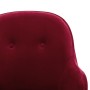 Silla mecedora de terciopelo rojo vino tinto