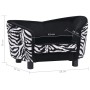 Schwarzes Plüsch-Hundesofa 68x38x38 cm von vidaXL, Betten für Hunde - Ref: Foro24-170962, Preis: 93,75 €, Rabatt: %