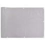 Pantalla de privacidad de balcón PVC gris 1000x90 cm