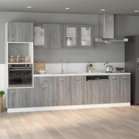 Unterer Küchenschrank aus grauem Sperrholz, 60 x 46 x 81,5 cm von vidaXL, Küchenschränke - Ref: Foro24-815562, Preis: 75,60 €...
