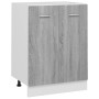 Armario inferior de cocina contrachapado gris 60x46x81,5 cm de vidaXL, Armarios de cocina - Ref: Foro24-815562, Precio: 78,75...