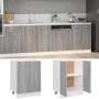 Armario inferior de cocina contrachapado gris 60x46x81,5 cm de vidaXL, Armarios de cocina - Ref: Foro24-815562, Precio: 78,75...