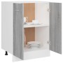 Armario inferior de cocina contrachapado gris 60x46x81,5 cm de vidaXL, Armarios de cocina - Ref: Foro24-815562, Precio: 78,75...