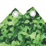 Pantalla de privacidad de balcón PVC plantas verde 400x90 cm