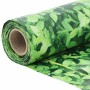 Pantalla de privacidad de balcón PVC plantas verde 400x90 cm