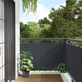 Pantalla de privacidad de balcón PVC gris antracita 500x120 cm