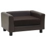Sofá para perros felpa y cuero sintético marrón 60x43x30 cm by vidaXL, Beds for dogs - Ref: Foro24-170961, Price: 74,27 €, Di...