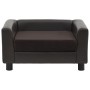 Sofá para perros felpa y cuero sintético marrón 60x43x30 cm by vidaXL, Beds for dogs - Ref: Foro24-170961, Price: 74,27 €, Di...