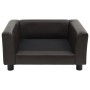 Sofá para perros felpa y cuero sintético marrón 60x43x30 cm by vidaXL, Beds for dogs - Ref: Foro24-170961, Price: 74,27 €, Di...