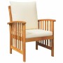 Conjunto de sofá de jardín 3 pcs Marrón madera maciza de acacia en Conjuntos de jardín | Comprar online en Foro24