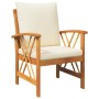 Conjunto de sofá de jardín 3 pcs Marrón madera maciza de acacia en Conjuntos de jardín | Comprar online en Foro24