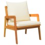 Silla de Jardín con cojín 2 pcs Marrón Madera maciza de Acacia