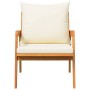 Silla de Jardín con cojín 2 pcs Marrón Madera maciza de Acacia