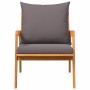 Silla de Jardín con cojín 2 pcs Marrón Madera maciza de Acacia