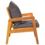Silla de Jardín con cojín 2 pcs Marrón Madera maciza de Acacia