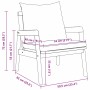 Silla de Jardín con cojín 2 pcs Marrón Madera maciza de Acacia