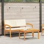Conjunto bistro con cojín 2 pcs Marrón Madera maciza de Acacia