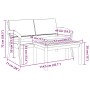 Conjunto bistro con cojín 2 pcs Marrón Madera maciza de Acacia
