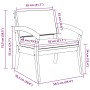 Silla de Jardín con cojín 2 pcs Marrón Madera maciza de Acacia