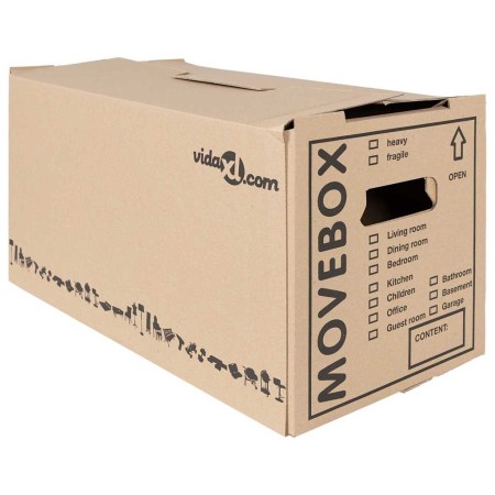 Caja de Mudanza 20 pcs Marrón 59 x 31.5 x 31.5 cm Cartón
