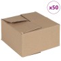 Caja Plegable 50 pcs Marrón 15 x 15 x 8 cm Cartón