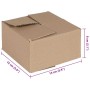 Caja Plegable 50 pcs Marrón 15 x 15 x 8 cm Cartón