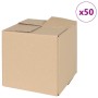 Caja Plegable 50 pcs Marrón 20 x 20 x 20 cm Cartón