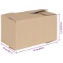 Caja Plegable 50 pcs Marrón 24 x 13 x 13 cm Cartón