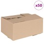 Caja Plegable 50 pcs Marrón 30 x 21.5 x 14 cm Cartón