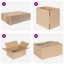 Caja Plegable 50 pcs Marrón 30 x 21.5 x 14 cm Cartón