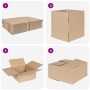 Caja Plegable 50 pcs Marrón 30 x 30 x 15 cm Cartón