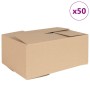 Caja Plegable 50 pcs Marrón 35 x 24 x 15 cm Cartón