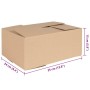 Caja Plegable 50 pcs Marrón 35 x 24 x 15 cm Cartón