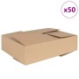 Caja Plegable 50 pcs Marrón 40 x 30 x 10 cm Cartón