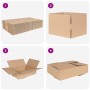 Caja Plegable 50 pcs Marrón 40 x 30 x 10 cm Cartón