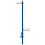 Soporte de pared de baño Manual Azul 50 x 17.5 x 136 cm Acero