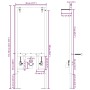 Soporte de pared de baño Manual Azul 50 x 17.5 x 136 cm Acero