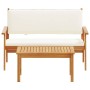 Conjunto de sofá de jardín 2 pcs Marrón Madera maciza de Acacia
