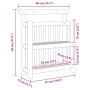 Estante de pared con estante Marrón 40 x 13 x 44 cm Bambú