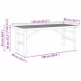Mesa de Café Marrón 110 x 50 x 43 cm Bambú