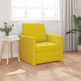 Sofá Cama de Piso Amarillo oscuro 74 x 77 x 81 cm Terciopelo